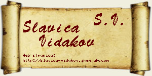 Slavica Vidakov vizit kartica